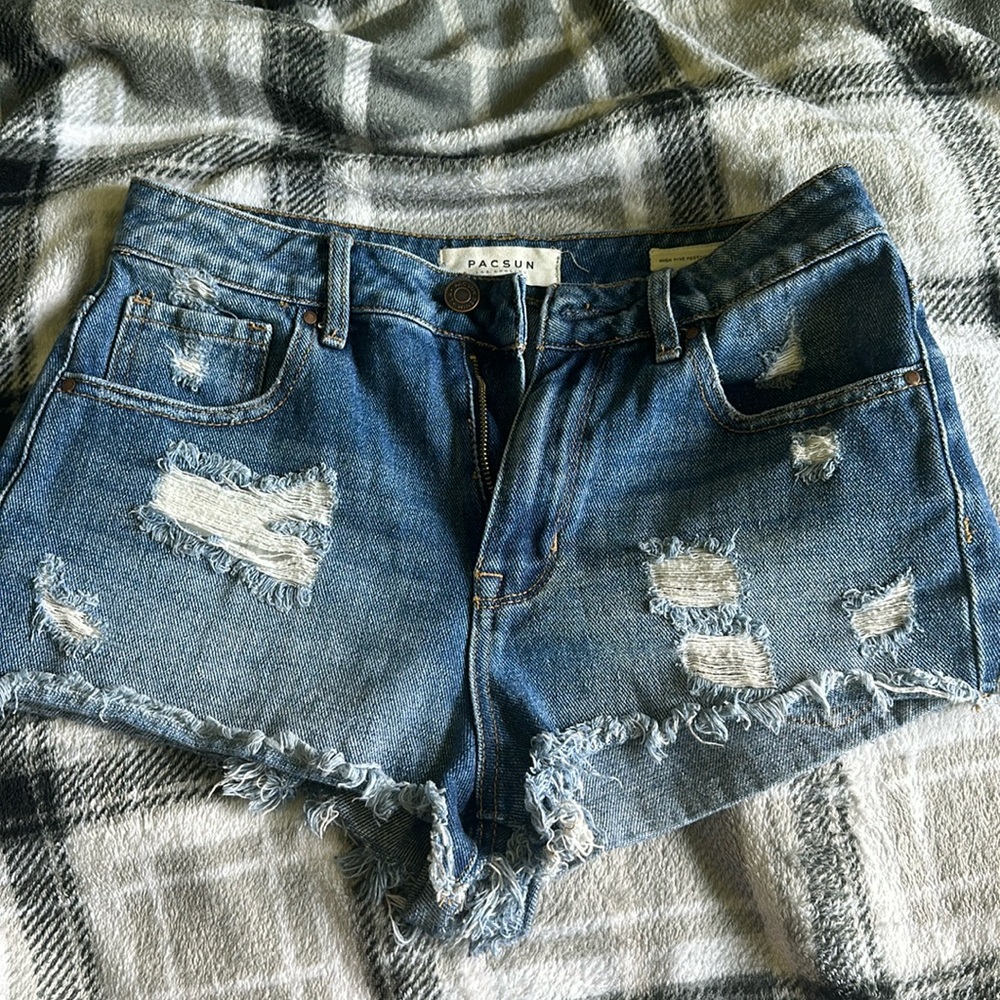 PacSun distressed denim shorts
